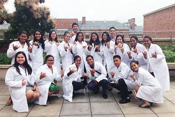 STUDENTS IN WHITE COATS