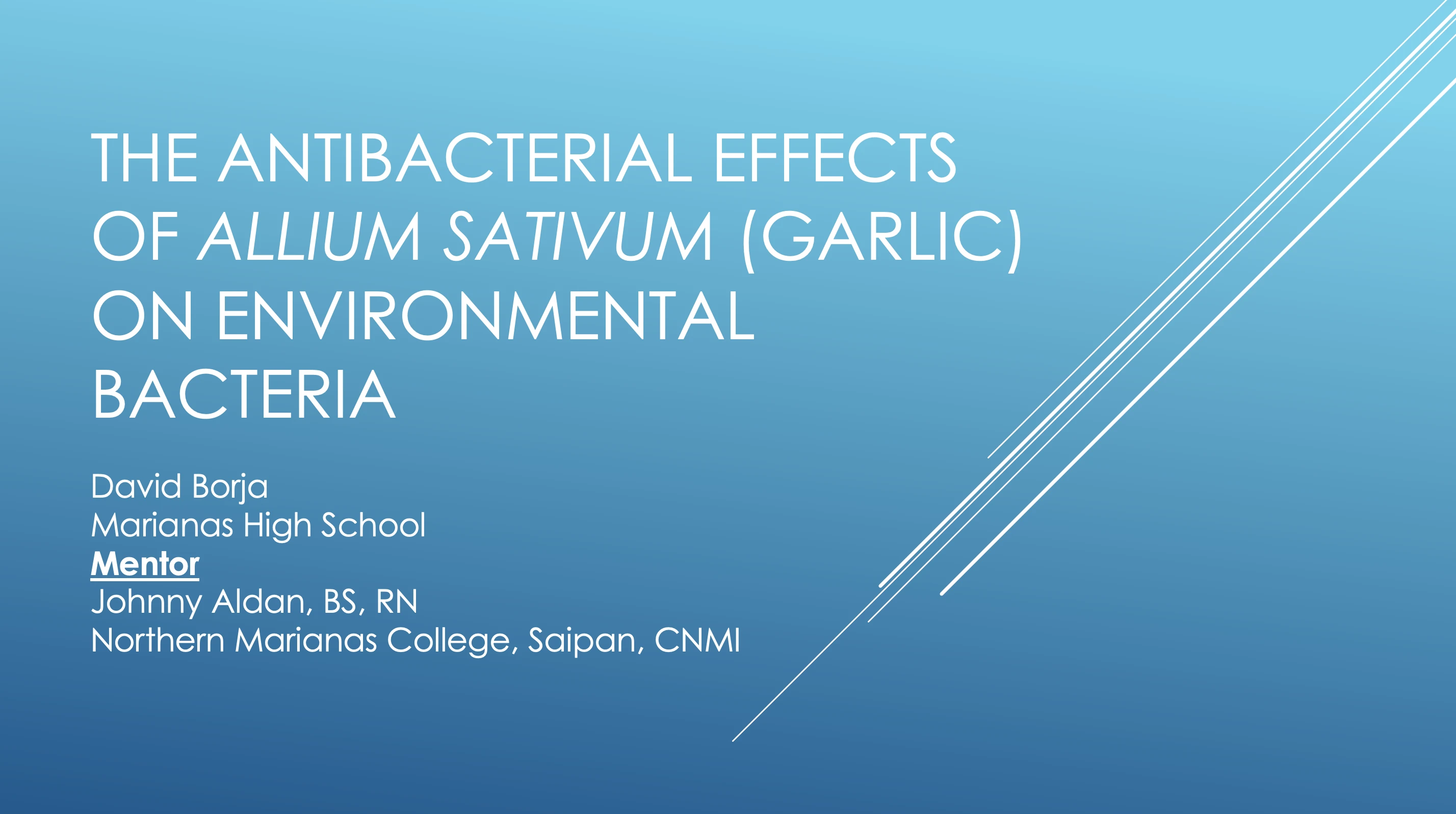 David Borja presentation